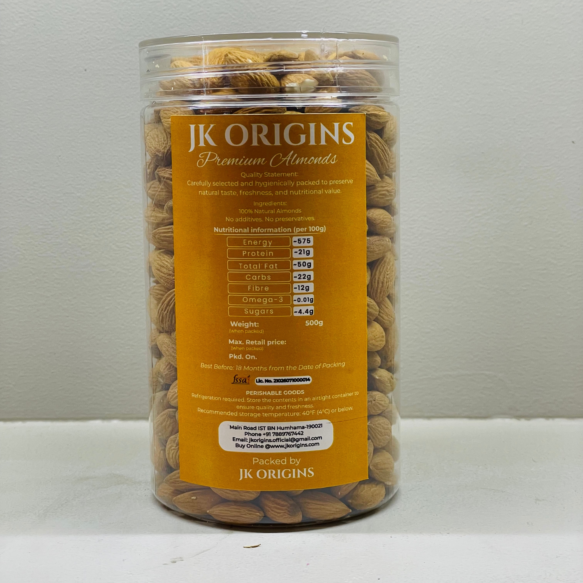 Premium Almonds (Badam) – 500g - Image 2