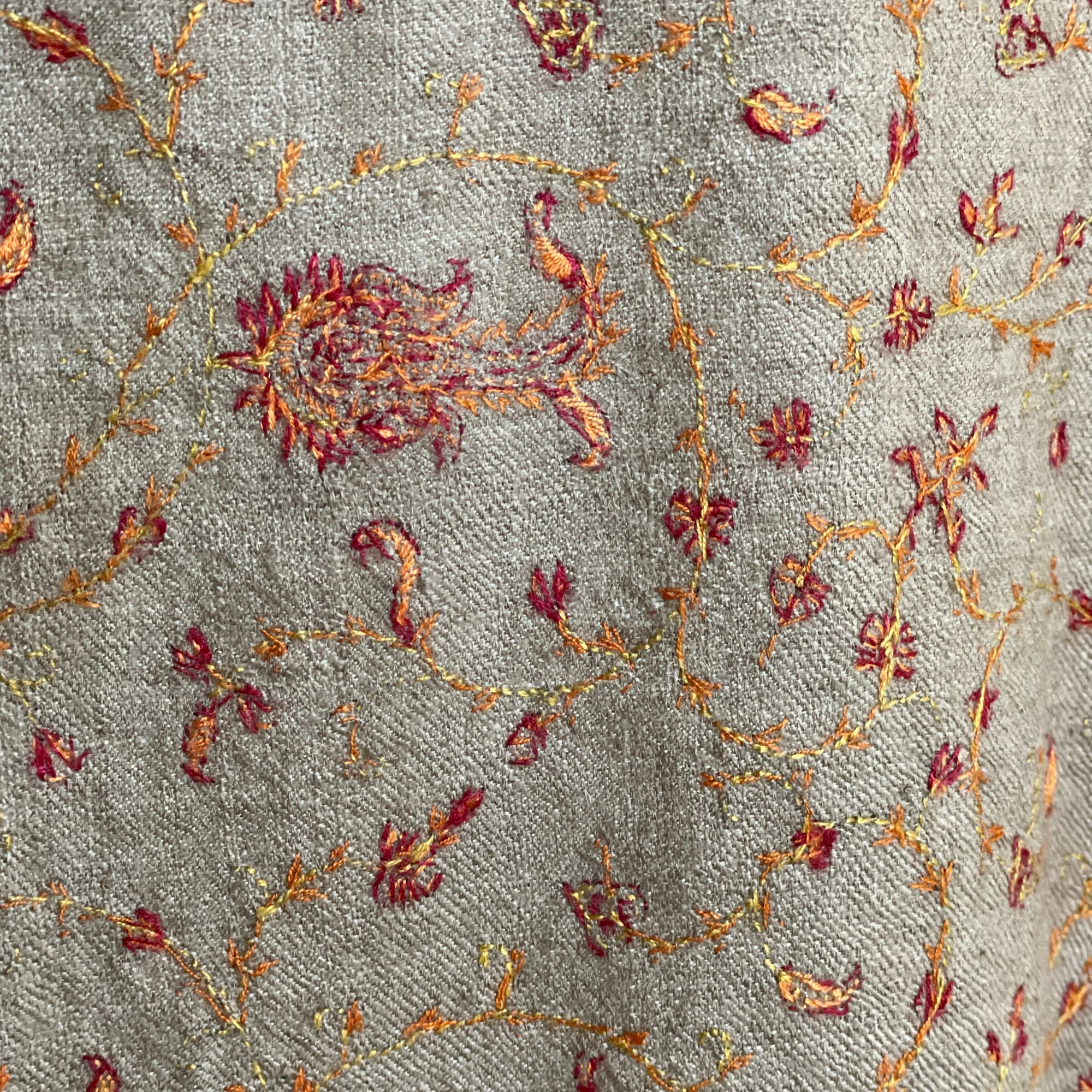Royal Sozni Jaal Kashmiri Pashmina Shawl – Hand-Embroidered Heirloom - Image 6